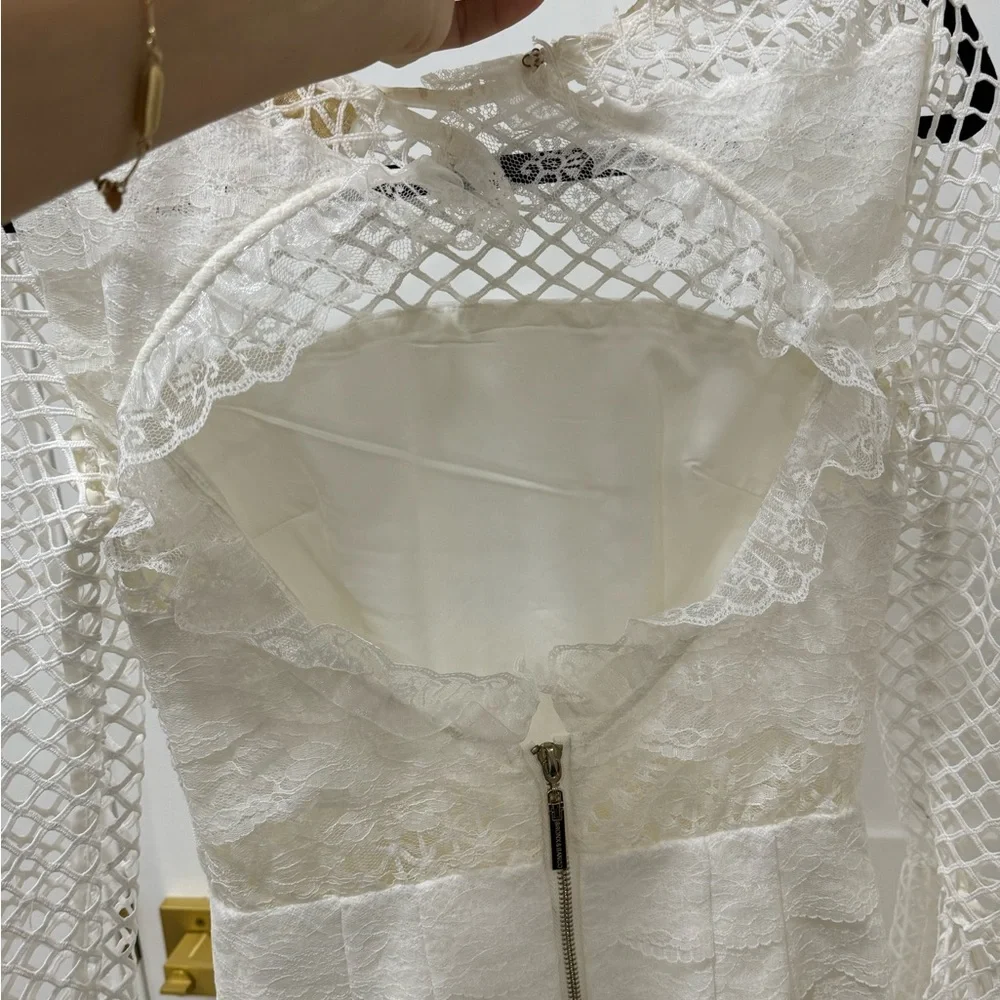 Revolve Bronx and Banco size 2 Elegant White Lace Dress